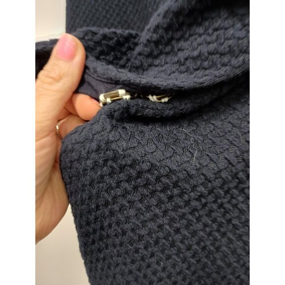 Anthropologie Deletta Womens Top Size Medium Black Textured  Boxy Cutout Back - Picture 6 of 8